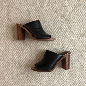 Madewell black mule heels